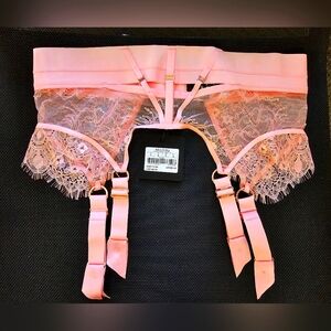 Honey Birdette Belinda Suspender Candy Pink Size Large NWT